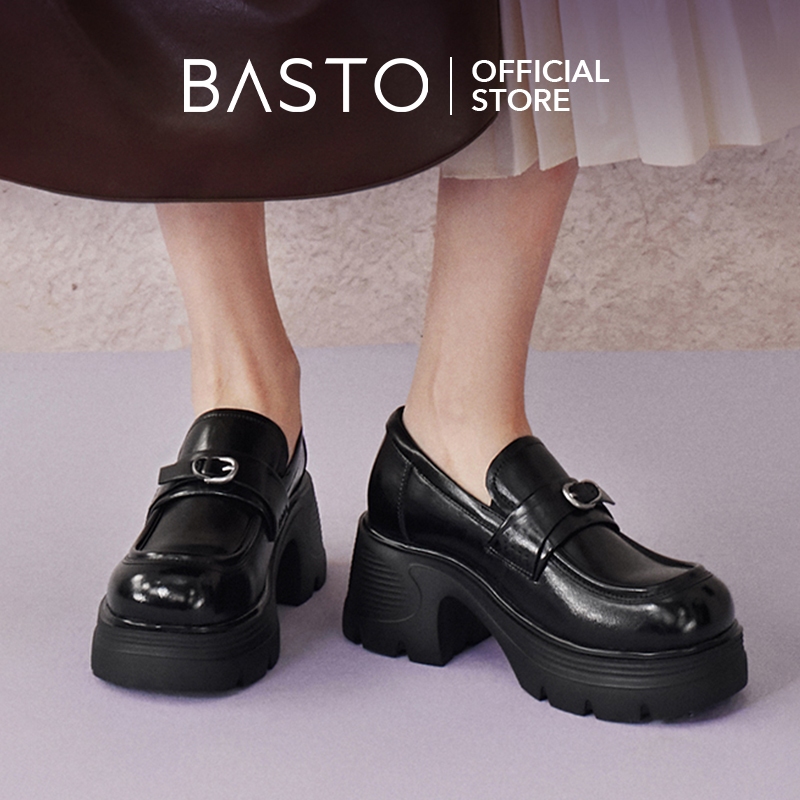 BASTO Women's Loafers Platform Shoes รองเท้า loafer รองเท้าส้นตึก CV339
