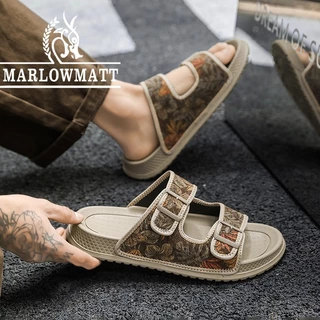 รองเท้าแตะผู้ชาย Marlowmatt | กันลื่น กันน้ํา | 2026 รองเท้าแตะแฟชั่นพิมพ์ลายสไตล์ใหม่
