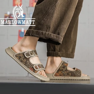 รองเท้าแตะผู้ชาย Marlowmatt | กันลื่น กันน้ํา | 2026 รองเท้าแตะแฟชั่นพิมพ์ลายสไตล์ใหม่