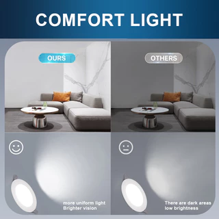 3 สี โคมดาวน์ไลท์ ฝังฝ้า LED ติดฝ้าเพดาน พาแนลไลท์ ทรงกลม ดาวน์ไลท์ LED ฝังฝ้า ไฟเพดาน