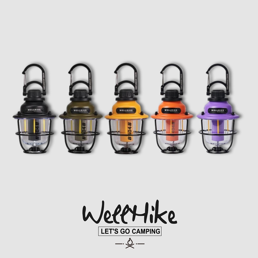 🚚สต็อกพร้อมในกรุงเทพ🚚 Wellhike ไฟแค้มป์ปิ้งวินเทจ ไฟ LED แบบชาร์จไฟได้ USB 4 โหมดแสง 360° หมุน2000มิลลิแอมป์ชั่วโมงแบตเตอรี่สําหรับเต็นท์ตั้งแคมป์ตั้งแคมป์