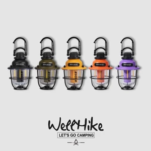 🚚สต็อกพร้อมในกรุงเทพ🚚 Wellhike ไฟแค้มป์ปิ้งวินเทจ ไฟ LED แบบชาร์จไฟได้ USB 4 โหมดแสง 360° หมุน2000มิลลิแอมป์ชั่วโมงแบตเตอรี่สําหรับเต็นท์ตั้งแคมป์ตั้งแคมป์