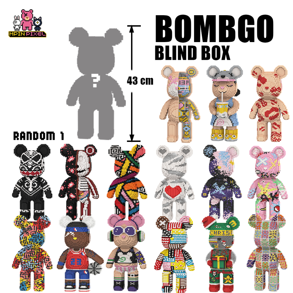 [BOMBGO] Mystery Box Series,Bear/Rabbit/Cat Building Block,M/L/SL-Size,ของเล่น,ของขวัญวันเกิด,บล็อกต