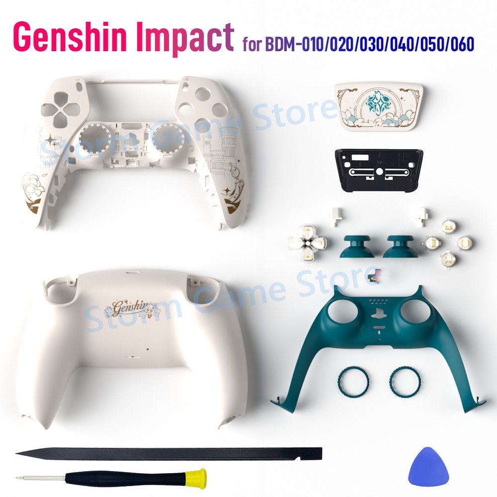 จํากัด Genshin Impact/Spider/30th Anniversary/Astro Bot Joyful/Monster Hunter/Fortnite /Helldiversfor PS5 Controller Shell Cover Playstation5 กรณีเปลี่ยน 010-060
