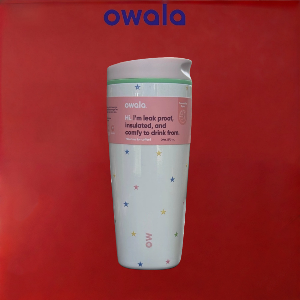 Leak-Proof Owala SmoothSip Slider แก้วกาแฟ-12oz แก้วน้ําสแตนเลสหุ้มฉนวนสุญญากาศสําหรับ Office & Travel