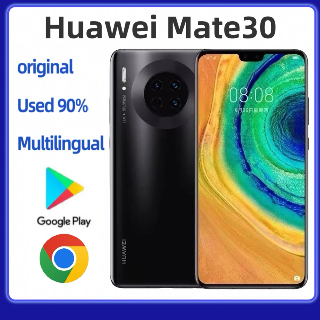 ต้นฉบับมือสอง Huawei Mate30 4G (8RAM+256GB) 6.62 นิ้ว NFC40.0MP 4200mAh ใหม่ 90%