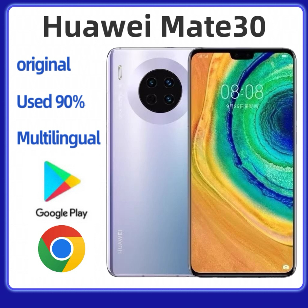 Huawei Mate30 4G ดั้งเดิม (6/8RAM+128/256GB) Kirin 990 6.62 นิ้ว NFC40.0MP 4200mAh มือสอง 90% ใหม่