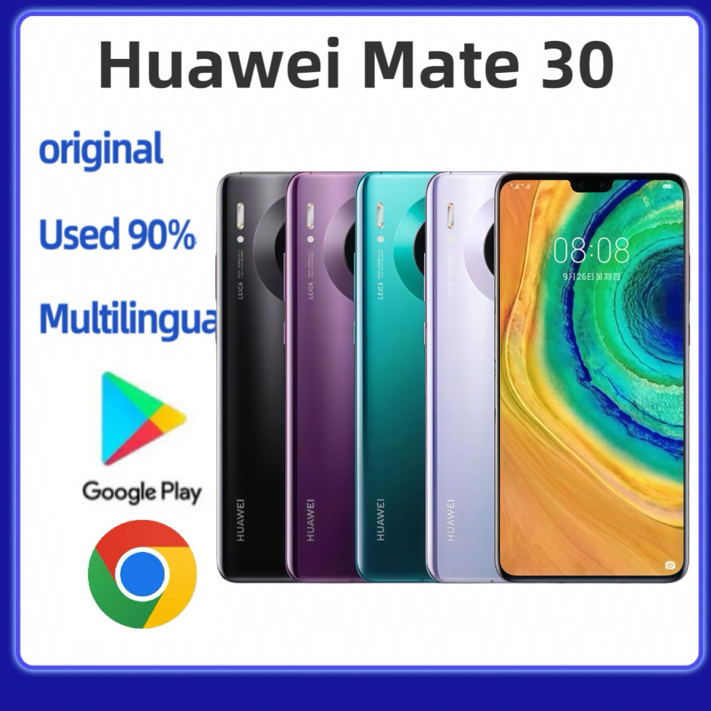 Huawei Mate30 Smart 4G ดั้งเดิม (6/8RAM+128/256GB) 40.0MP 4200mAh Kirin 990 6.62 นิ้ว มือสอง 90% ใหม