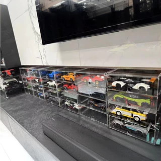 กล่องอะคริลิคใส กันฝุ่น สําหรับเก็บตัวต่อเลโก้รถแข่ง,Tamiya กล่องใส