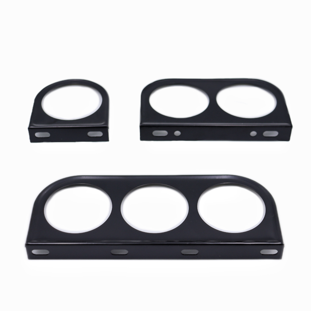 2 52MM Steel Gauge Bracket Holder Black Gauge Pod Single Double Triple Holes Optinal