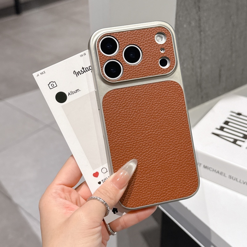 หนังขั้นสูงลายลิ้นจี่เปลี่ยนทันที17เคสโทรศัพท์เหมาะสําหรับ ไอโฟน 11 12 13 14 15 16 17 มือโปร สูงสุด รวมทุกอย่างฝาครอบซิลิโคนป้องกันการตก