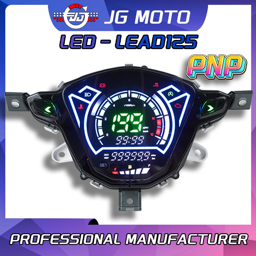 สําหรับ Honda Lead125 Digital Dashboard Speedometer LED Digital Tachometer