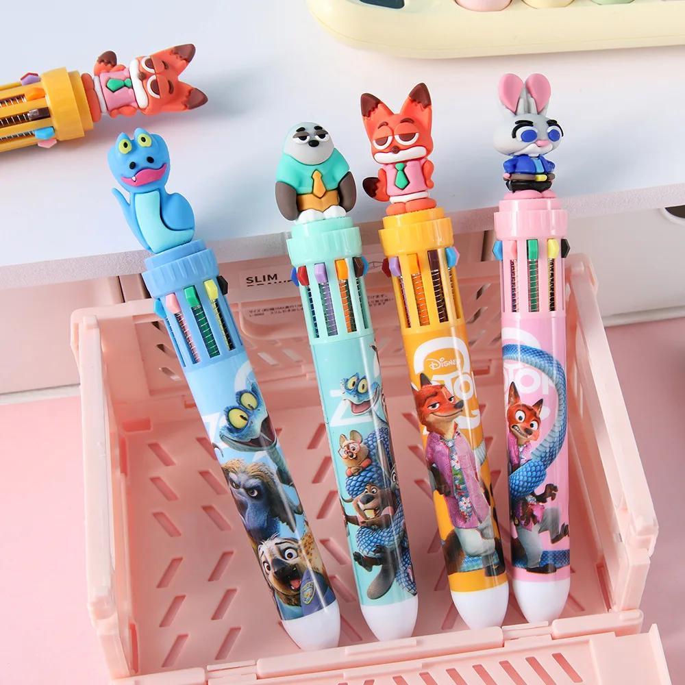 4/12 ชิ้น Zootopia 10 สีปากกาลูกลื่นเด็กนักเรียนปากกาลูกลื่นการ์ตูนเครื่องเขียนและรางวัล Back to School
