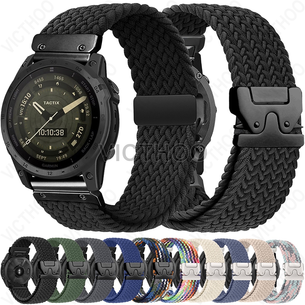 สายไนล่อนกีฬา Loop สำหรับ Garmin Fenix 8 51/47/43mm/7X/7S/6S pro/6/5X/5S plus/Fenix3 hr/Forerunner 935 945 955 965