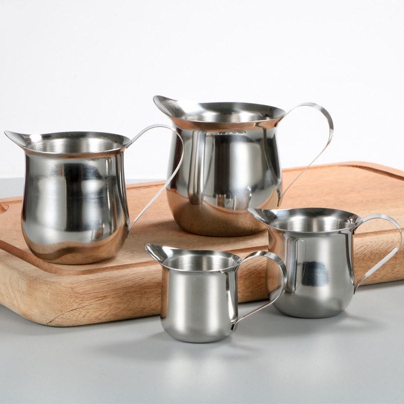 1 ชิ้นครัวสแตนเลสนม Frothing Pitcher Espresso Creamer Pitcher พร้อมเทพวย
