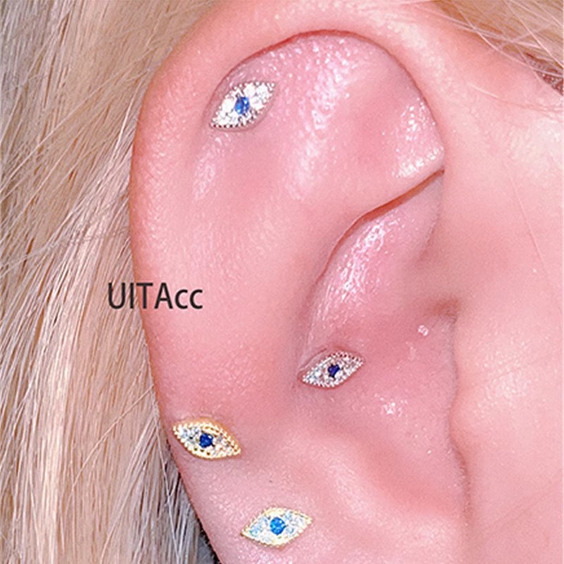 ต่างหูมินิกระพริบเซอร์โคเนียม สไตล์ป่าและทันสมัย เหมาะสำหรับคนเจาะหู - รูปที่ 2