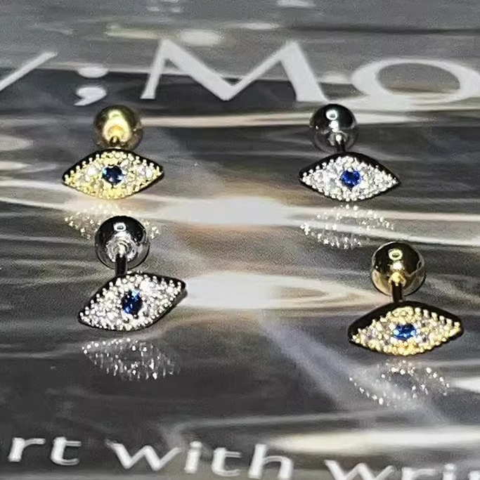 ต่างหูมินิกระพริบเซอร์โคเนียม สไตล์ป่าและทันสมัย เหมาะสำหรับคนเจาะหู - รูปที่ 3