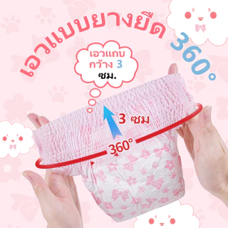 Dono Diapers 10/20/30/40PCS ผ้าอ้อมแบบดึงขึ้นน่ารักสําหรับผ้าอ้อมสุนัขหญิงและชาย XS-XL