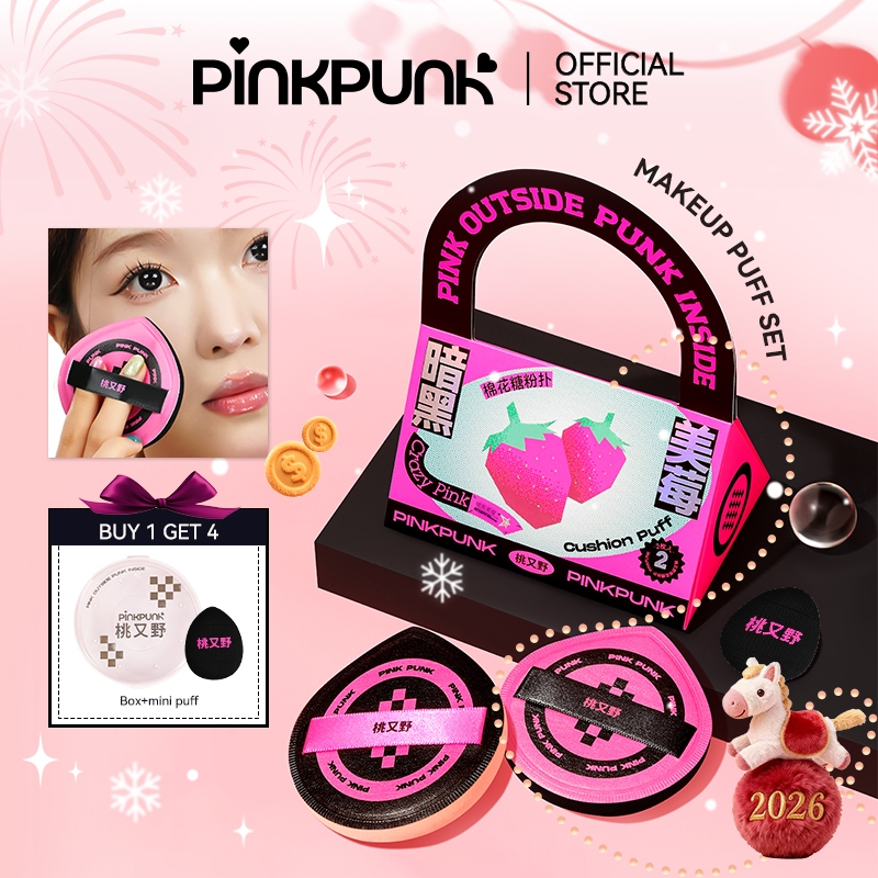 PinkPunk พัฟแป้งฝุ่น ทรงหยดน้ำ ขนาดใหญ่ หนานุ่มไม่ระคายผิว พัฟแต่งหน้า พัฟคุชชั่น 3pcs