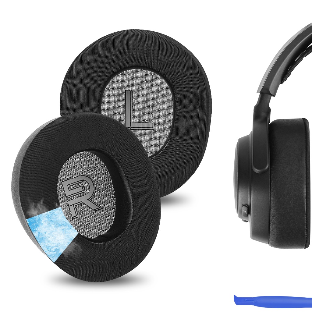 Geekria Cooling-Gel เปลี่ยนแผ่นรองหูฟังสําหรับหูฟัง SteelSeries Arctis Nova Pro แบบมีสาย/Nova1/Nova 3P/Nova 4P/Nova 5P/Nova 7P (สีดํา)
