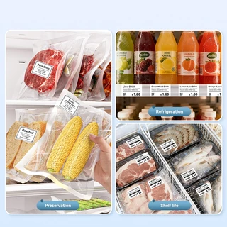 Niimbot Freezing label B1/B21/B3S/B21Pro สติ๊กเกอร์การจําแนกอาหารในครัวเรือน, สติ๊กเกอร์ชื่ออาหารตู้เย็น