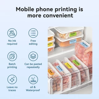 Niimbot Freezing label B1/B21/B3S/B21Pro สติ๊กเกอร์การจําแนกอาหารในครัวเรือน, สติ๊กเกอร์ชื่ออาหารตู้เย็น
