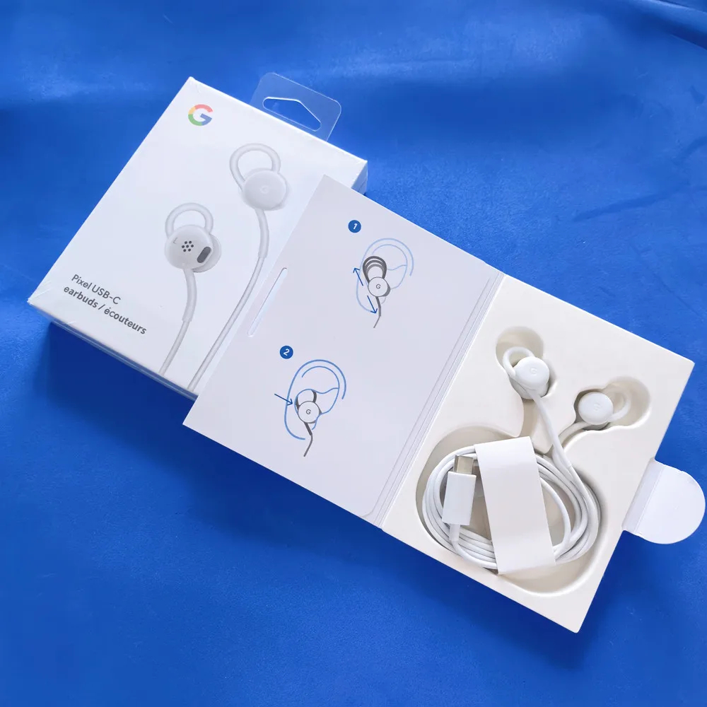 Original สําหรับ Google หูฟัง USB Type C แบบมีสายในหูเพลงกีฬาชุดหูฟังพร้อมไมโครโฟน G019A สําหรับ Pix