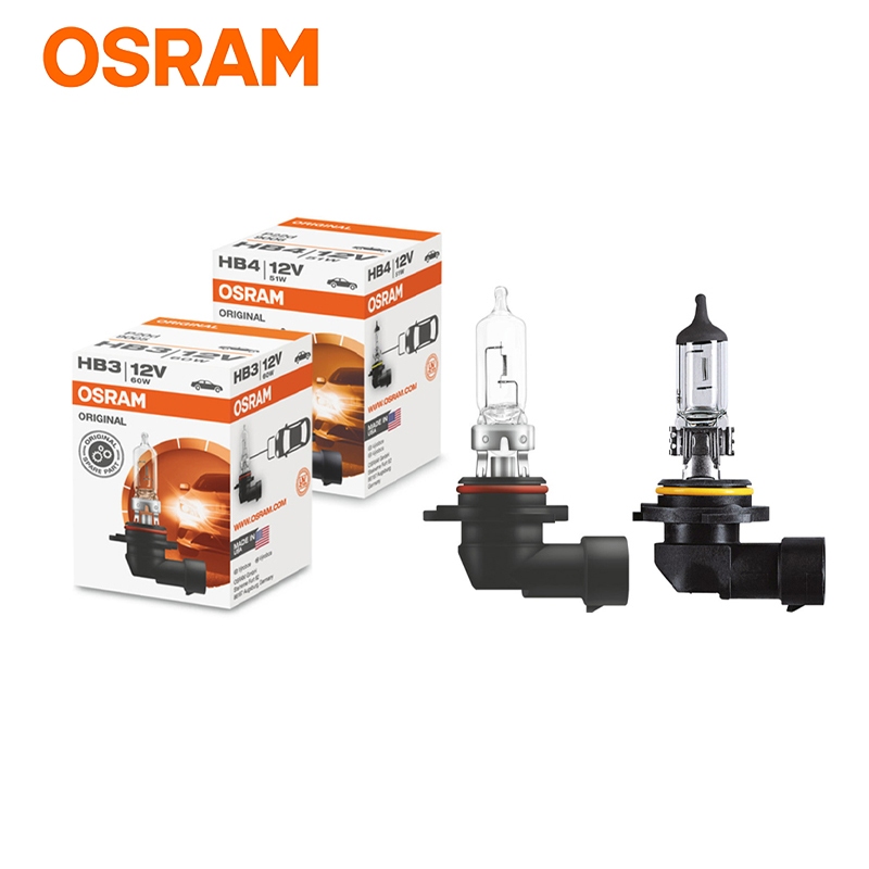 OSRAM Sylvania H10 H13 HB3 HB4 HB3A HB4A HB5 12V 3200K ไฟหน้ารถฮาโลเจนมาตรฐานหลอดไฟเดิม (1 หลอด)