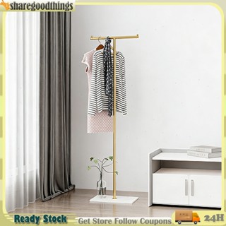 ราวแขวนเสื้อหินอ่อนสุดหรู ตั่งแขวนเสื้อติดตั้งพื้น สำหรับห้อ…