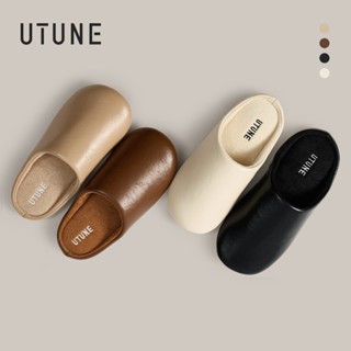 UTUNE รองเท้าแตะ PU พรีเมียม สไตล์ญี่ปุ่น กันน้ำ กันลื่น เงี…
