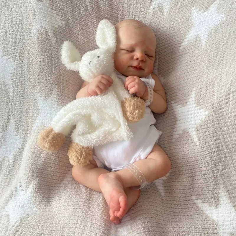 18INCH Bebe Reborn ตุ๊กตาทารกแรกเกิดขนาด Pascale แบบเรียลไทม์ตุ๊กตาเด็กทาสี 3D ผิวที่มองเห็นได้ Vein
