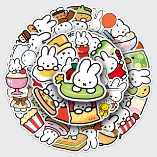 ตลก 50 ชิ้นน่ารัก Miffy สติกเกอร์สําหรับ DIY แล็ปท็อปโทรศัพท์เครื่องเขียนกันน้ํา Decal ของขวัญวันเกิด