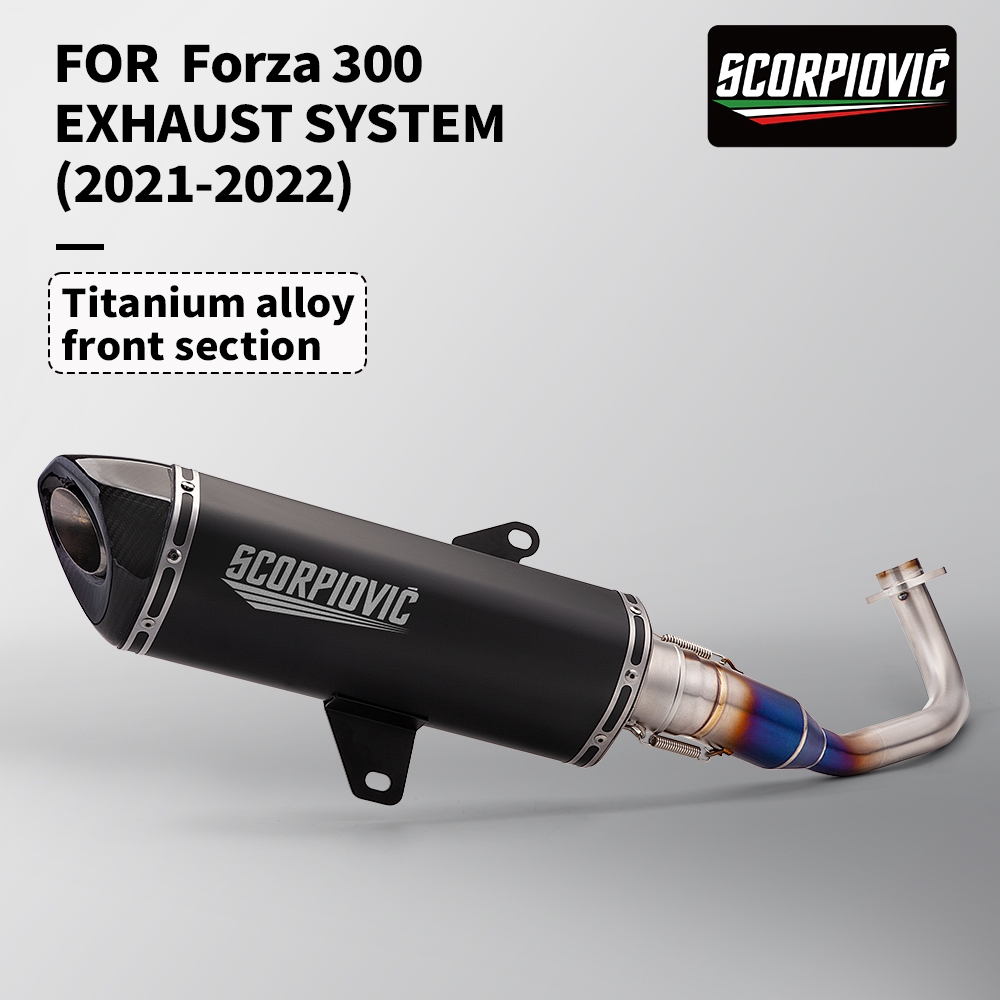เหมาะสําหรับ FZ350 ฟอร์ซา350 65มมรถจักรยานยนต์เต็มไททาเนียมอัลลอยด์ระบบไอเสียท่อไอเสียรถยนต์หนีด้านห