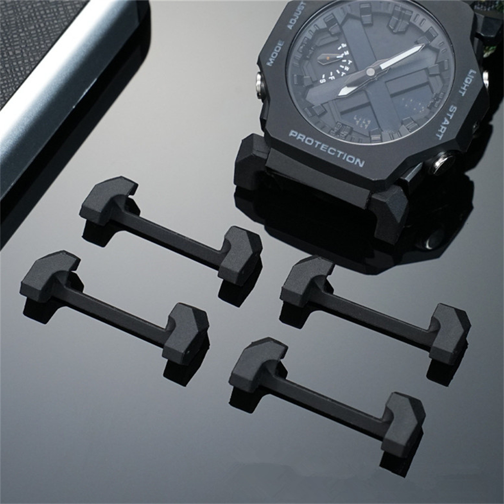 2ชิ้นอะแดปเตอร์สําหรับ กา-2300 กา 2300สายนาฬิกาหัวเชื่อมต่อก้านดัดแปลงหนังแท้ยางสายนาฬิกาแปลงอุปกรณ์เสริม