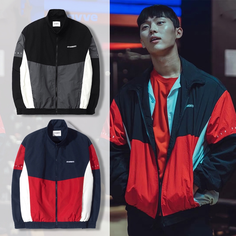 【สินค้าพร้อมส่ง】เสื้อแจ็คเก็ตปักลายสไตล์เกาหลี สำหรับผู้หญิง รุ่นเดียวกับ อันซูโฮ ซีรีส์ Weak Hero หมายเลข QT8 แจ็คเก็ตวาร์สิตี้ ใส่ได้ทั้งชายหญิง เกรดพรีเมียม มีซิป