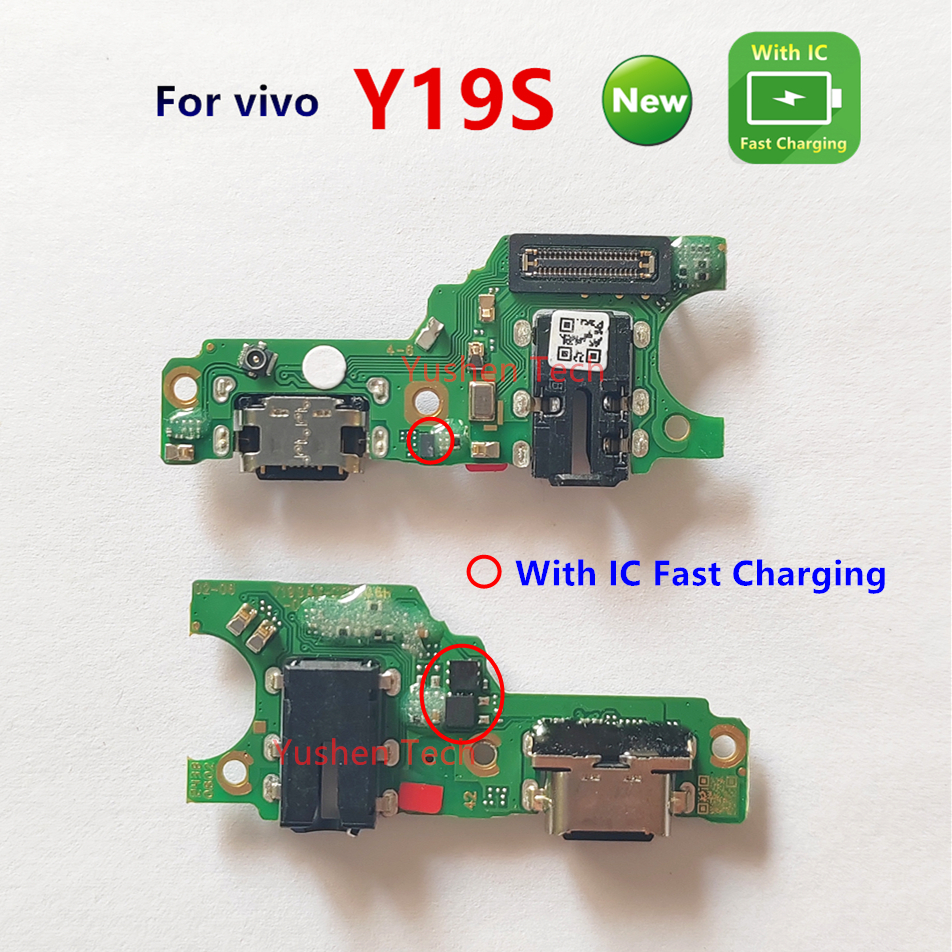 สําหรับ vivo Y19S v2419 USB ชาร์จพอร์ตบอร์ดเชื่อมต่อแท่นชาร์จไมโครโฟนบอร์ดชาร์จสายไฟแบบยืดหยุ่นแผ่นชาร์จ