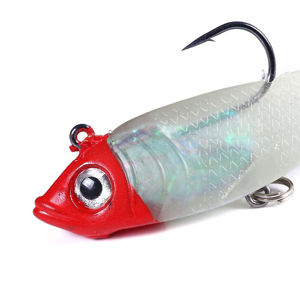 HENGJIA 1PCS 10 ซม.-18.5G/8 ซม.-12.3G เหยื่อตกปลา Soft Lure luminous Wobblers เหยื่อประดิษฐ์ซิลิโคนตกปลา Lure Sea Bass ปลาคาร์พตกปลาช้อนตะกั่ว Jig Lures - รูปที่ 4
