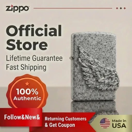 Zippo Official "Wings of Freedom" ไฟแช็กกันลม,LZE-0792