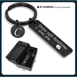 Drive Safe Keychain 26 Letters Keychain Gifts for Boyfriend Couple Husband Dad Birthday Valentines Day Gifts