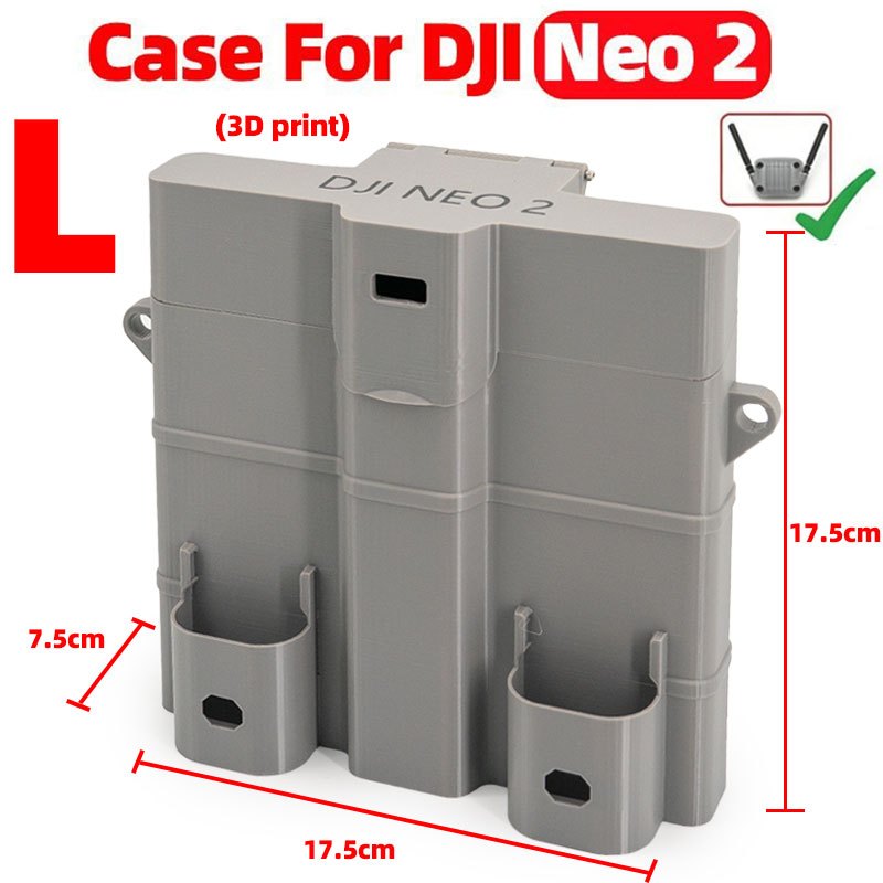 กล่องเก็บของสำหรับ DJI Neo 2 พิมพ์ 3 มิติ เคสกันฝุ่นแบบพกพา กระเป๋าใส่แบตเตอรี่ อุปกรณ์ป้องกัน - รูปที่ 2