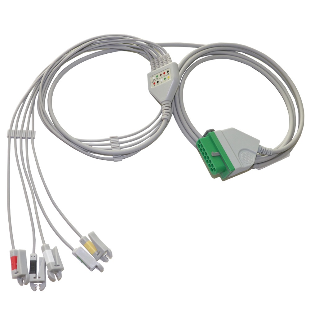 เข้ากันได้กับสายเคเบิล ECG ของ Fukuda Benshi ในตัว 5-lead 15-core สําหรับจอภาพซีรีส์ DS-8000