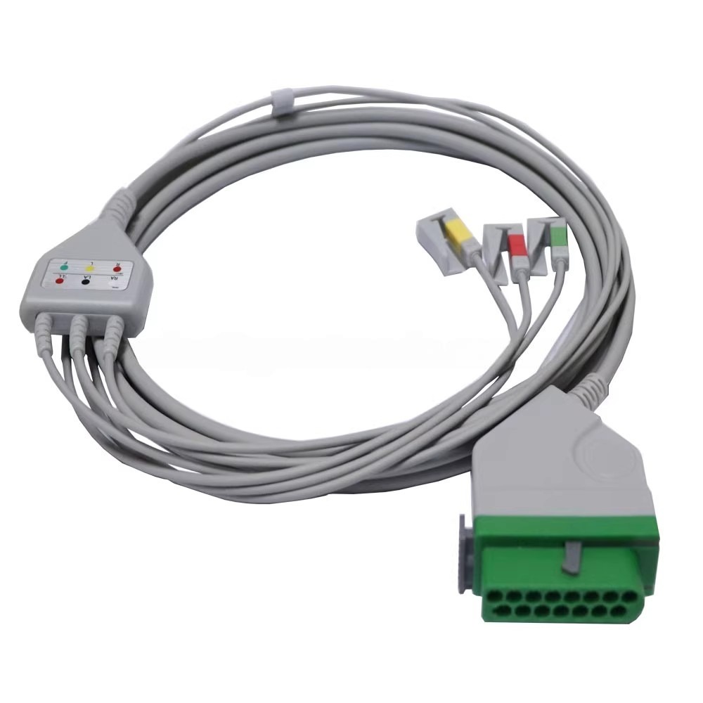 เข้ากันได้กับสายเคเบิล ECG ของ Fukuda Benshi ในตัว 3-lead 15-core สําหรับจอภาพซีรีส์ DS-8000