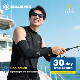 【TH Delivery 】SOLOEVER 1 pairs ปลอกแขนกันยูวีสำหรับเล่นกีฬากลางแจ้งสำหรับผู้ชายและผู้หญิง