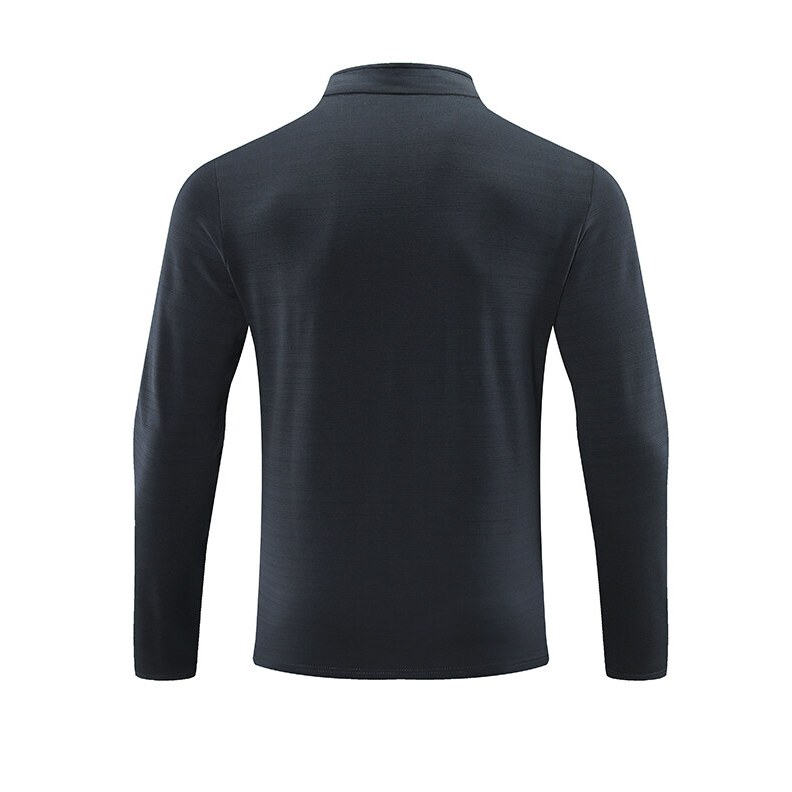 เสื้อยืดลําลอง แขนยาว มีซิปครึ่ง ระบายอากาศ แห้งเร็ว สําหรับผู้ชาย เหมาะกับการเล่นกีฬากลางแจ้ง - รูปที่ 4