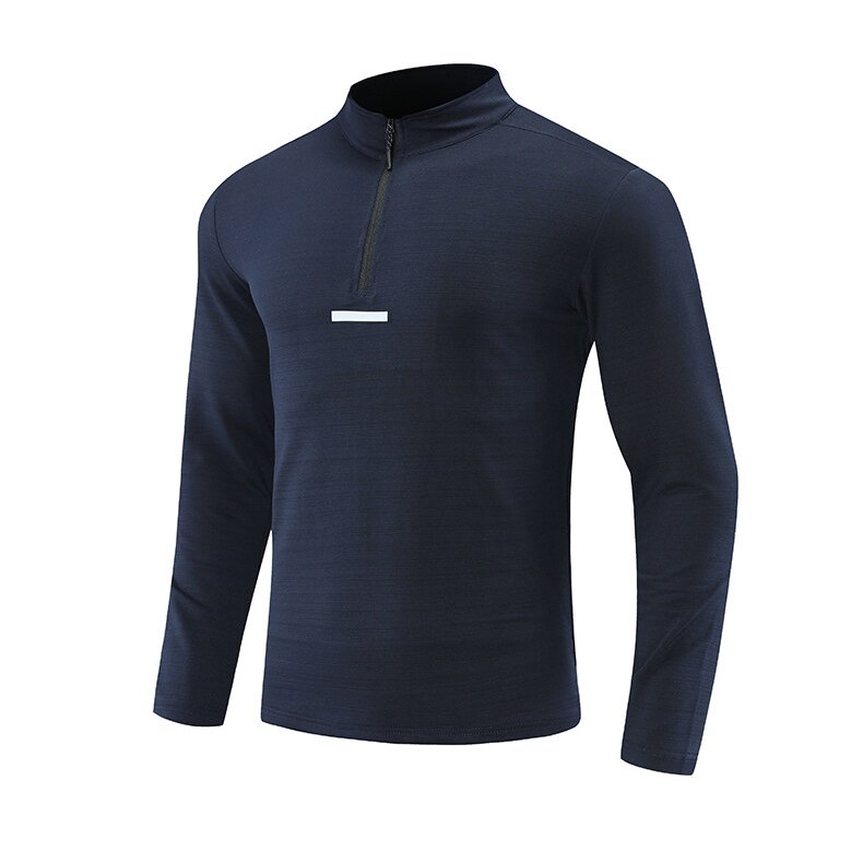 เสื้อยืดลําลอง แขนยาว มีซิปครึ่ง ระบายอากาศ แห้งเร็ว สําหรับผู้ชาย เหมาะกับการเล่นกีฬากลางแจ้ง - รูปที่ 5
