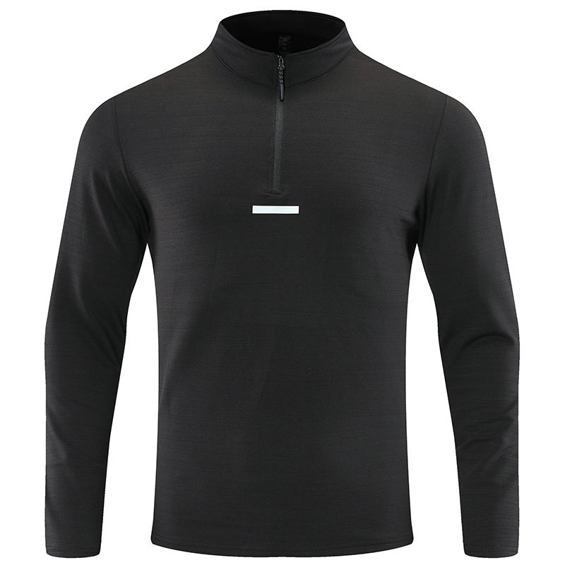 เสื้อยืดลําลอง แขนยาว มีซิปครึ่ง ระบายอากาศ แห้งเร็ว สําหรับผู้ชาย เหมาะกับการเล่นกีฬากลางแจ้ง - รูปที่ 3
