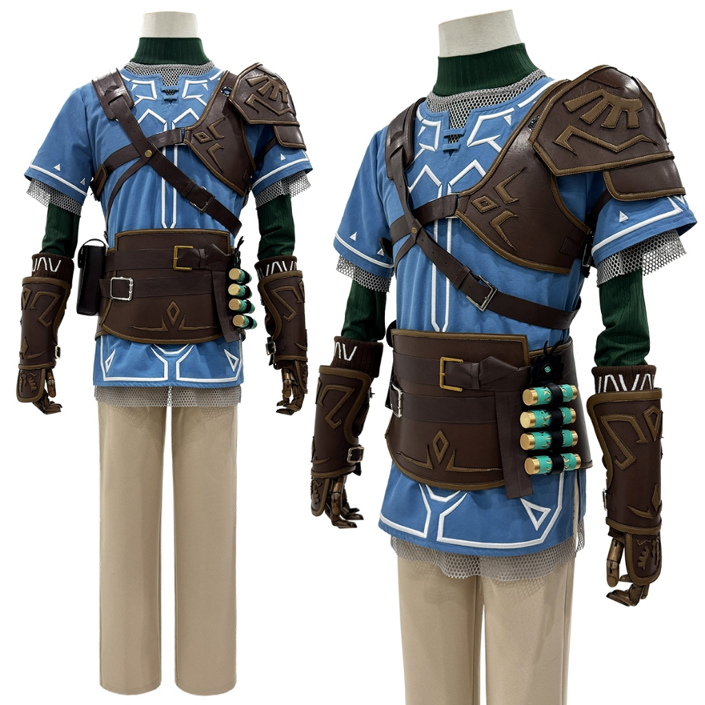 HOLOUN Link Cosplay ชุดคอสเพลย์ Legend Zelda สำหรับการแสดงละครเวทีและคอสเพลย์