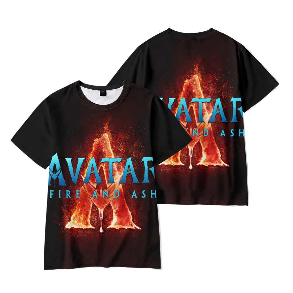 AVATAR เสื้อยืด AVATAR 3 เด็กผู้ใหญ่ 3D พิมพ์รอบคอแฟชั่นสบายๆยอดนิยมแขนสั้น