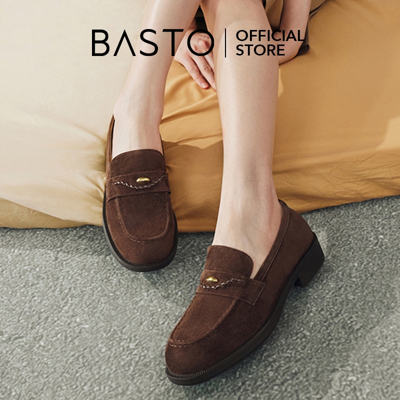 BASTO Women's Loafers Platform Shoes รองเท้า loafer รองเท้าส้นตึก O2839