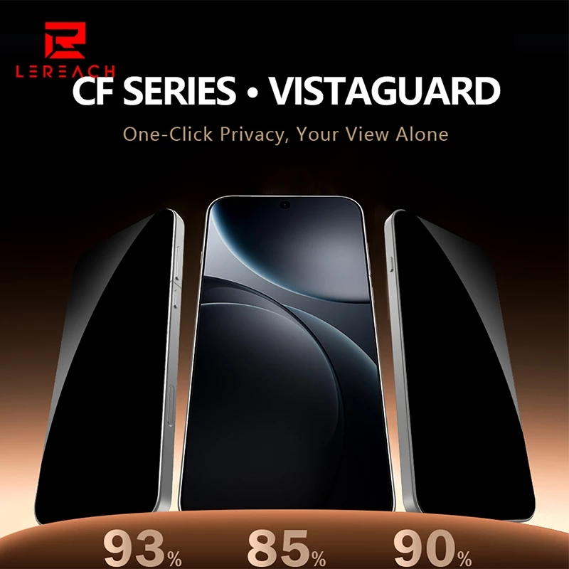 Lereach Anti-Spy HD Glass สําหรับ OPPO X8 Ultra X9 Ultra X9 Pro X9 หน้าจอปกป้อง Dust-free chamber ป้องกันความเป็นส่วนตัวป้องกันลายนิ้วมือฟิล์มกระจกนิรภัย